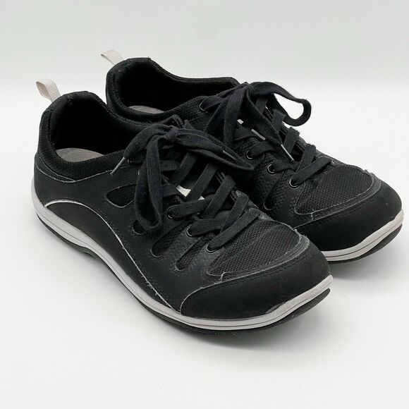 East Street Sport Ellen Black Leather Lace Up Sneakers Walking Shoe Women’s 10 - Picture 2 of 11